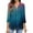 Dark Blue, variant on Herrnalise Fashion Women V Neck Three Quarter 3/4Sleeve T Shirt Autumn Printing Blouse Tops Sweatshirt Blue XL