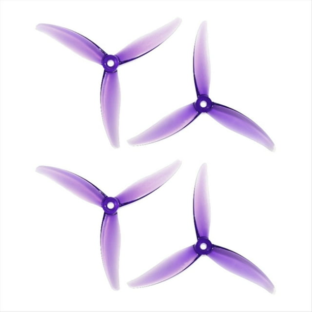 4 Piezas MCK 3-Blade PC Propeller 5.1 Pulgadas 2CW + 2CCW Drone Propeller para FPV Freestyle Juicy Sbang Drones DIY Piezas Púrpura