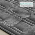 thumbnail image 6 of Clara Clark Bathroom Rugs, Velvet Memory Foam Bath Mat, Ultra Soft Non Slip and Absorbent - Waffled - Small - Gray, 6 of 6