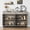 Gray, variant on TROPOW 55 Inch Sideboard Buffet Cabinet with Storage, Accent Cabinet with 4 Doors and Adjustable Shelves, Kitchen Sideboard Storage Cabinet, Dining Room, Entryway, Living Room
