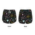 thumbnail image 3 of Gukieu I love you Mom Print Women's Sports Shorts with Drawstring Elastic Waistband for Running, Yoga, Fitness-Large, 3 of 7