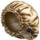 thumbnail image 1 of Gorro de satén para mujer, gorro para dormir, gorro de dormir de doble capa, gorro de noche, artículos de baño, dorado Kuyhfg Bienvenido a Kuyhfg, 1 of 1