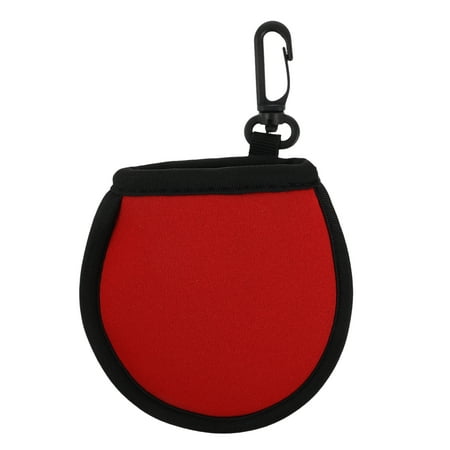 WRITWAA Red Neoprene Golf Holder with Hanging Clip for Secure Storage and Easy Access