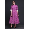 thumbnail image 4 of Bimba Robe Chemise à Boutons Florale Imprimée Col Mandarin Manches Retroussables-Petite, 4 of 5