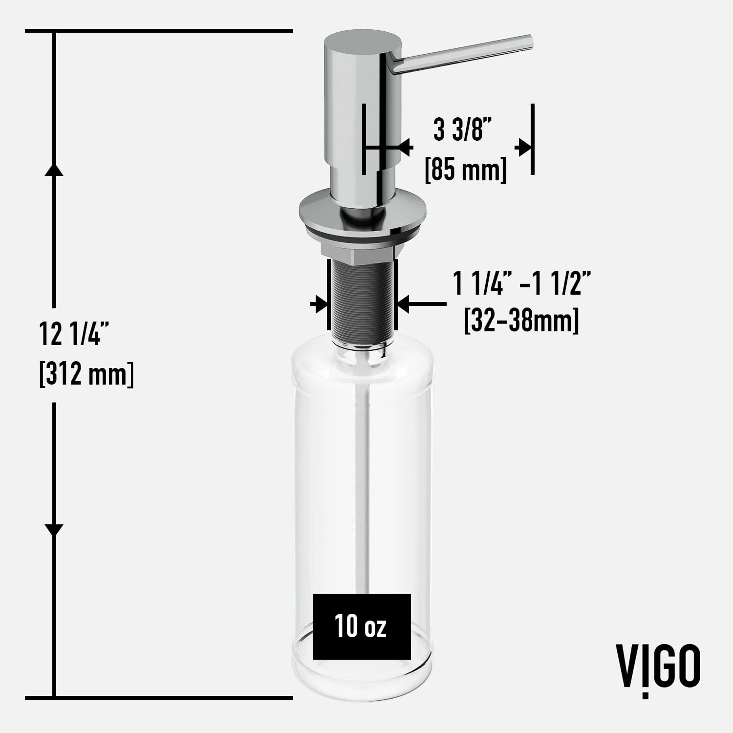 VIGO Braddock Kitchen Soap Dispenser in Chrome