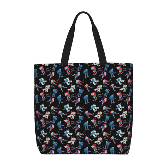 Easygdp Play Hockey Bolsa Tote para Mujer, Bolso de Hombro para Trabajo, Playa, Viajes, Compras y Supermercado