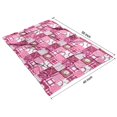 thumbnail image 4 of Pink Plaid Baseball Pattern Blanket,Comfortable Soft Lamb Wool Throw Blanket,All Season,Warm Lightweight Blankets for Sofa Bed Couch Living Room Chair,40"x50", 4 of 4