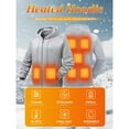 thumbnail image 5 of Txeol Heated Jacket for Men,Electric USB Charing Zip Up Hooded Jackets with Pockets 7 Heating Zones Outdoor Warm Coats,Gray,XXXL, 5 of 8
