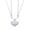 White, variant on 2 Pcs/Set Matching Necklace Magnetic Geometric Creative Unisex Memorial Meaningful His-and-hers Necklace for Couple