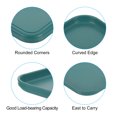 thumbnail image 3 of Unique Bargains 9x7' Fast Food Tray, 2 Pack PP Plastic Reusable Multi-Purpose Non-Slip Serving Tray Dark Green, 3 of 5