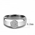 thumbnail image 3 of Anillo Color Plata Para Hombres de Acero Inoxidable Hexagono en Diamantes, 3 of 5