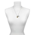 thumbnail image 3 of Delight Jewelry Silvertone Small Leprechaun with Bow Tie Silvertone Script Initial Disc - S - Charm Necklace, 20"+3", 3 of 4