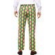 thumbnail image 3 of INSPIRAR CHIC Pantalones de Hombre Patrón de Cuadros de Diamante Ajuste Regular Pantalones de Traje en Bloque de Color 34 Verde Púrpura, 3 of 6
