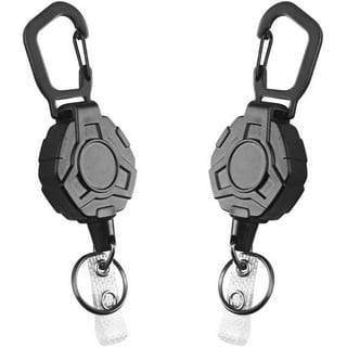 MNGARISTA Retractable Keychain, Heavy Duty Carabiner Badge Holder, Tactical ID  Badge Reel with 31.5” Steel Retractable Cord, 8.0 oz : : Office  Products