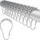 thumbnail image 1 of Shower Curtain Rings Hooks Rustproof Stainless Steel Nickel Chrome Plating for Bathroom Shower Curtain Rods- Set of 12, 1 of 4