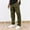 Army Green, variant on Men's Full Elastic Waist Loose Fit Lightweight Workwear Pull On Cargo Pants Elastic Waist with Multi Pockets Navy