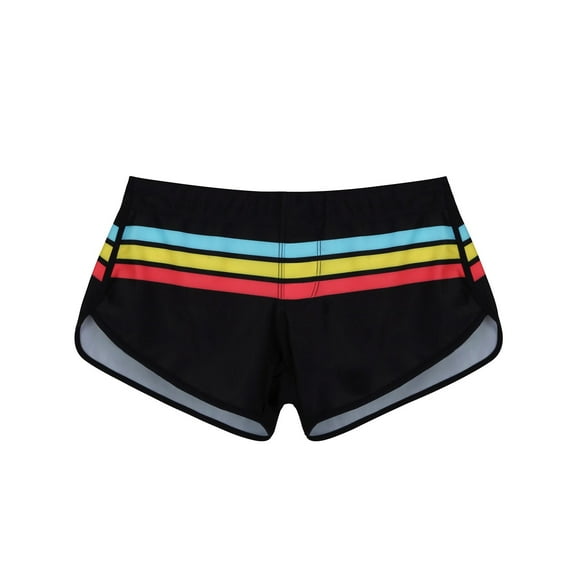 Men's Swim Trunks Square Cut Striped Quick Dry Swimsuit