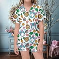 thumbnail image 4 of MIASHUI Ensemble de Pyjamas en Satin de Soie pour Filles et Garçons de Pâques, Vert, 12-13 Ans, 4 of 5