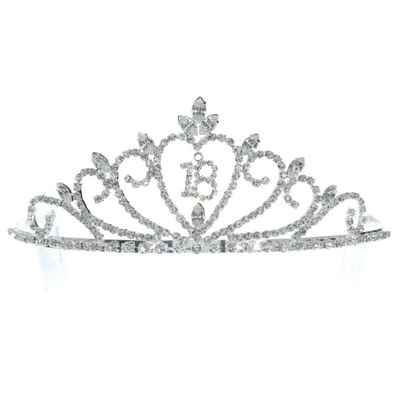SAMKY Adulthood 18th Birthday Celebration Tiara – Crystal and Silver-Plated Crown