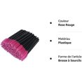 thumbnail image 2 of 100 cepillos desechables para pestañas de color rojo rosa, cepillos desechables para pestañas, herramientas de maquillaje, aplicador de cepillo para cejas y rímel Sincero Electrónica, 2 of 5