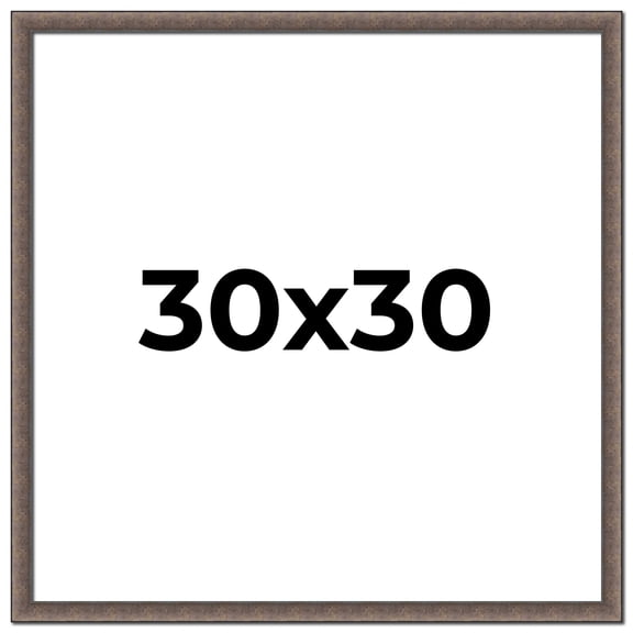 30x30 Frame Silver Real Wood Picture Frame Width 1.25 Inches | Interior Frame Depth 0.5 Inches |