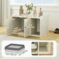 thumbnail image 3 of PawHut Cat Litter Box Enclosure, 32" Hidden Litter Box Furniture, 3 of 10