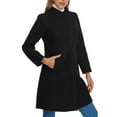 thumbnail image 4 of Abrigo de cuello alto INSPIRE CHIC para mujer, abrigo de invierno de manga larga L Negro, 4 of 6