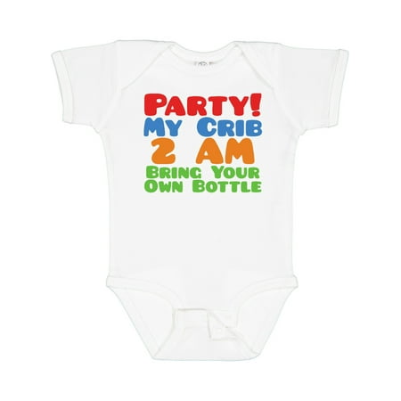 

Inktastic Party at My Crib Gift Baby Boy or Baby Girl Bodysuit