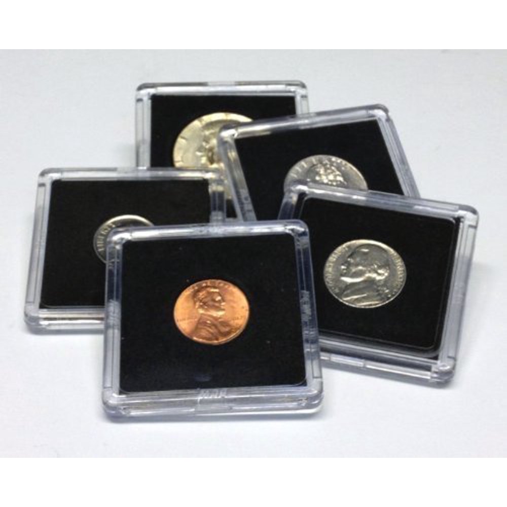 25 Assorted Coin Snap Holders, 5 Different Sizes