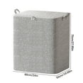 thumbnail image 5 of Large Capacity Clothes Storage Bags, for Moving or Storing Clothes, Comforters, Blankets, Bedding Foldable Storage Bag 17.71x22x22Inch Gray, 5 of 5