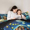 thumbnail image 4 of Homewish Starry Night Dachshund Twin Comforter Sets,Cartoon Pet Dog Bedding Set,Black Reversible,2pcs,1 Comforter and 1 Pillowcase, 4 of 7