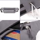 thumbnail image 4 of Bolso de cintura para hombres | Bolsa impermeable de nylon para cinturón, cangurera cruzada – correa ajustable, múltiples bolsillos, cremallera segura | Negro, Gris, Azul, Rosa, Verde, | 22x10x1cm, 4 of 6