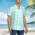 thumbnail image 6 of Uemuo Blue Bright Printed Regular Fit Short Sleeve Casual Hawaiian Shirt for Men,Aloha shirt,Tropical shirt,Floral print shirt,Vacation Beach shirt-Small, 6 of 9