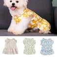 thumbnail image 1 of SPRING PARK Dog Dress Chrysanthemum Printing Dog Skirt for Small Dogs Ruffled Hem Sundress Dog Apparel, 1 of 7