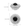 thumbnail image 2 of ADDHAT 2Ud Cubiertas De Botón Con Detalle De Rhinestone Para Blusas Y Camisas Negro, 2 of 8