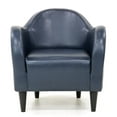 thumbnail image 4 of Fox Hill Trading Max Barrell Chair, Blue Faux Leather, 4 of 5