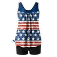 thumbnail image 5 of CALAFEBILA Swimsuits Womens Tankini 2 Piece Modest Independence Day Summer Beach 4th of July American Flag Graphic Bathing Suits, 5 of 6