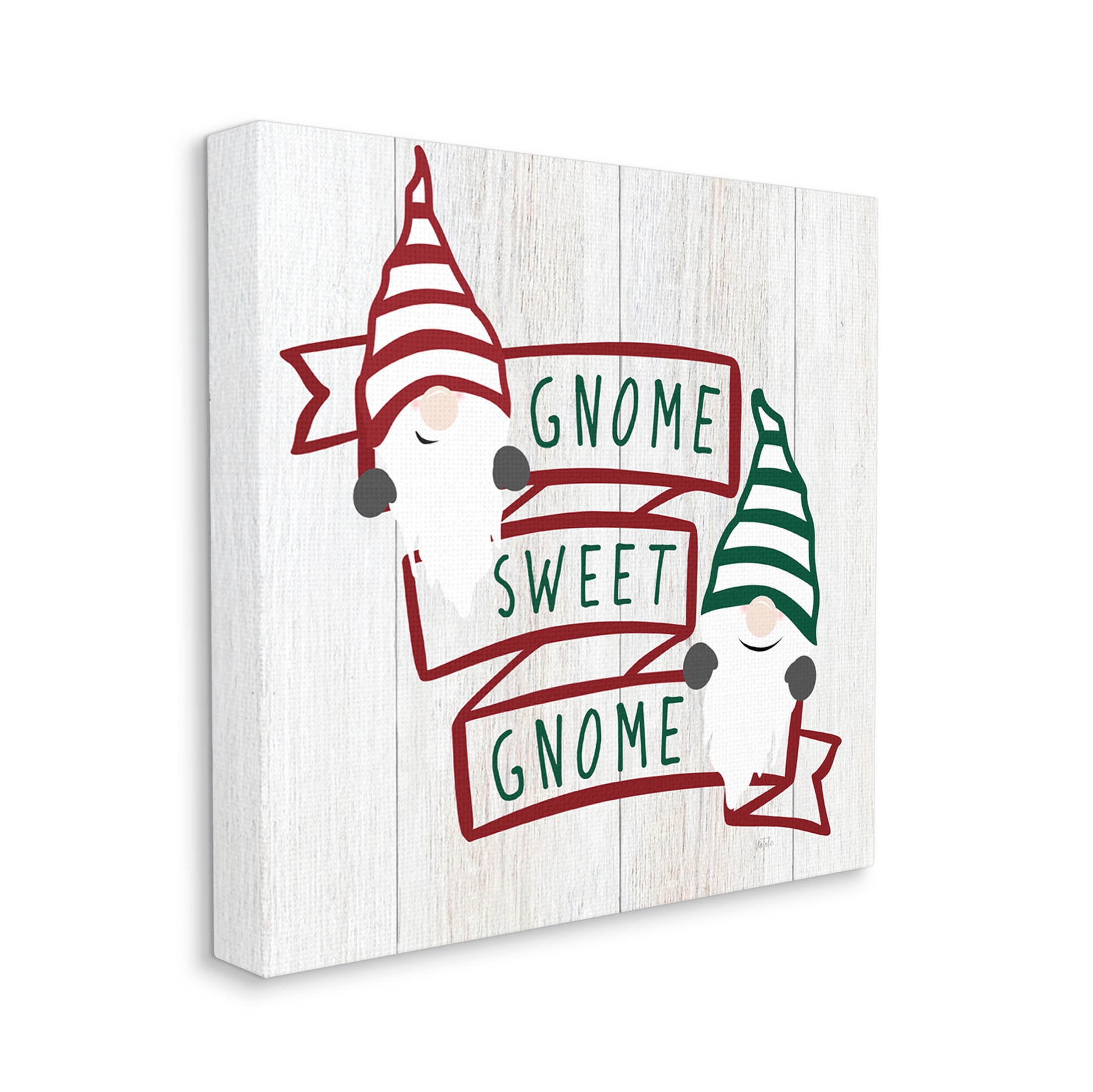 Stupell Industries Sweet Gnome Banner Phrase Graphic Art Gallery Wrapped Canvas Print Wall Art, Design by Natalie Carpentieri