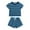 Sky Blue, variant on Diufon Unisex Pajamas for Boys & Girls Toddler Cotton Soft Stripe Crewneck Tops and Drawstring Shorts Sets