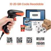 Tera Wireless 2D QR Barcode Scanner with Stand Bluetooth 2.4GHz USB Wired Handheld Bar Code Reader for Price Check HW0001