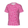 thumbnail image 3 of Yiaed Leopard Print Mens Short Sleeve Tight Fit T-Shirt, Crewneck Casual Tee-Small, 3 of 5