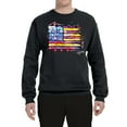 thumbnail image 2 of Wild Bobby, Colorful Neon Flag Hearts Love, Streetwear, Unisex Crewneck Graphic Sweatshirt, Black, Small, 2 of 3