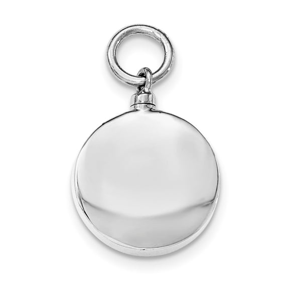 Sterling Silver Polished Round Ashholder Pendant - Measures 24.87x20.22mm Wide
