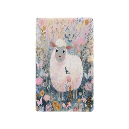 Switch Panel Switch Decoration 2.76x4.53x0.28 Inches Unused Outlet Cover Switch Plate Wall Plates Living Room Kitchen Bedroom Study Switches Sheep in English Garden