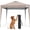 Beige 10x10 without, variant on 10x10 Pop Up Canopy Tent Without Sidewall, Instant Setup Gazebo for 1 Person, Portable & Compact, Waterproof & UV Protection, Ideal for Camping, Beach, Parties, and Outdoor Events