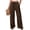 FH60_Coffee, variant on Tie-Cuff Pants Women Summer Lounge High Wiasted Wide Leg Trousers Y2k Baggy Business Casual Travel Slacks with Pockets Dark Gray S