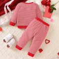 thumbnail image 6 of Kogui Toddler Baby Outfit Set Kids Toddler Girl Clothes Long Sleeve Top and Jeans Pants 2Pcs Fall Winter Girl Outfits 3 6 9 12 18 Months 2T 3T 4T 5T (Red,6-12 Months), 6 of 9