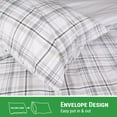 thumbnail image 3 of Gogreen 100% Cotton Christmas Duvet Cover Set - 2 Piece Soft Breathable Bedding Set, All Season Comforter Cover with Zipper Closure & Corner Buttons (Christmas Plaid, Twin Size), 3 of 8