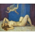 thumbnail image 2 of Von Stuck, Franz 14x12 Gold Ornate Wood Framed with Double Matting Museum Art Print Titled - Danae and The Golden Shower, 2 of 4