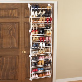 26 Pocket Over The Door Shoe Rack Hanging Shoe Organizer Shelves 26 Sections Foldable Walmart Com Walmart Com